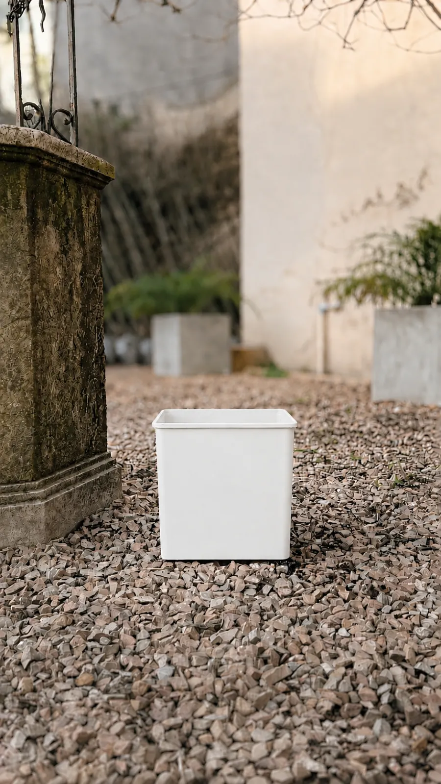 Maceta Cubo - maceta blanco